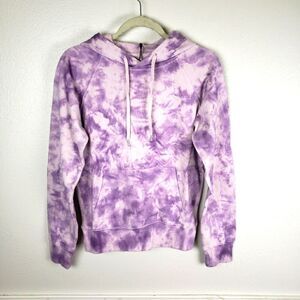 Hudson NWT Women's Purple Tie Dye Long Sleeve Pullover Hoodie Size Small
